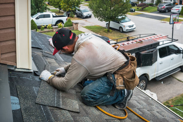 Professional Roofing technician working in Dresser, WI
